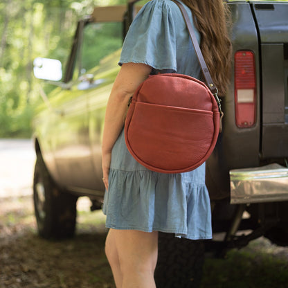 MAPLE CIRCLE CROSSBODY BAG - LARGE - GARNET RED - IN STOCK