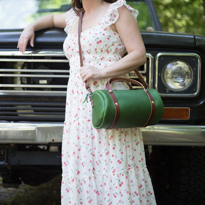 JANE LEATHER CROSSBODY - GRASS GREEN