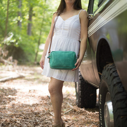 sarah leather crossbody bermuda