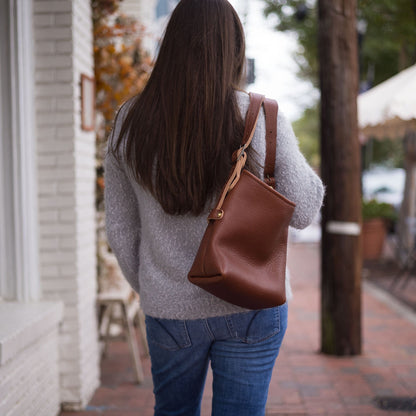 JULIANNE LEATHER HOBO BAG - MINI
