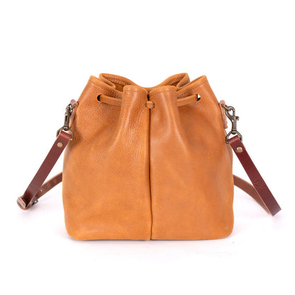 Go Forth Goods Abby Leather Bucket Bag