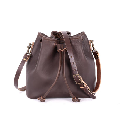 bucket backpack leather ABBY LEATHER BUCKET BAG