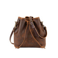ABBY LEATHER BUCKET BAG - HICKORY BISON