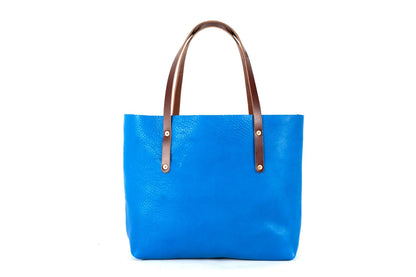 AVERY LEATHER TOTE BAG - LARGE - OCEAN BLUE