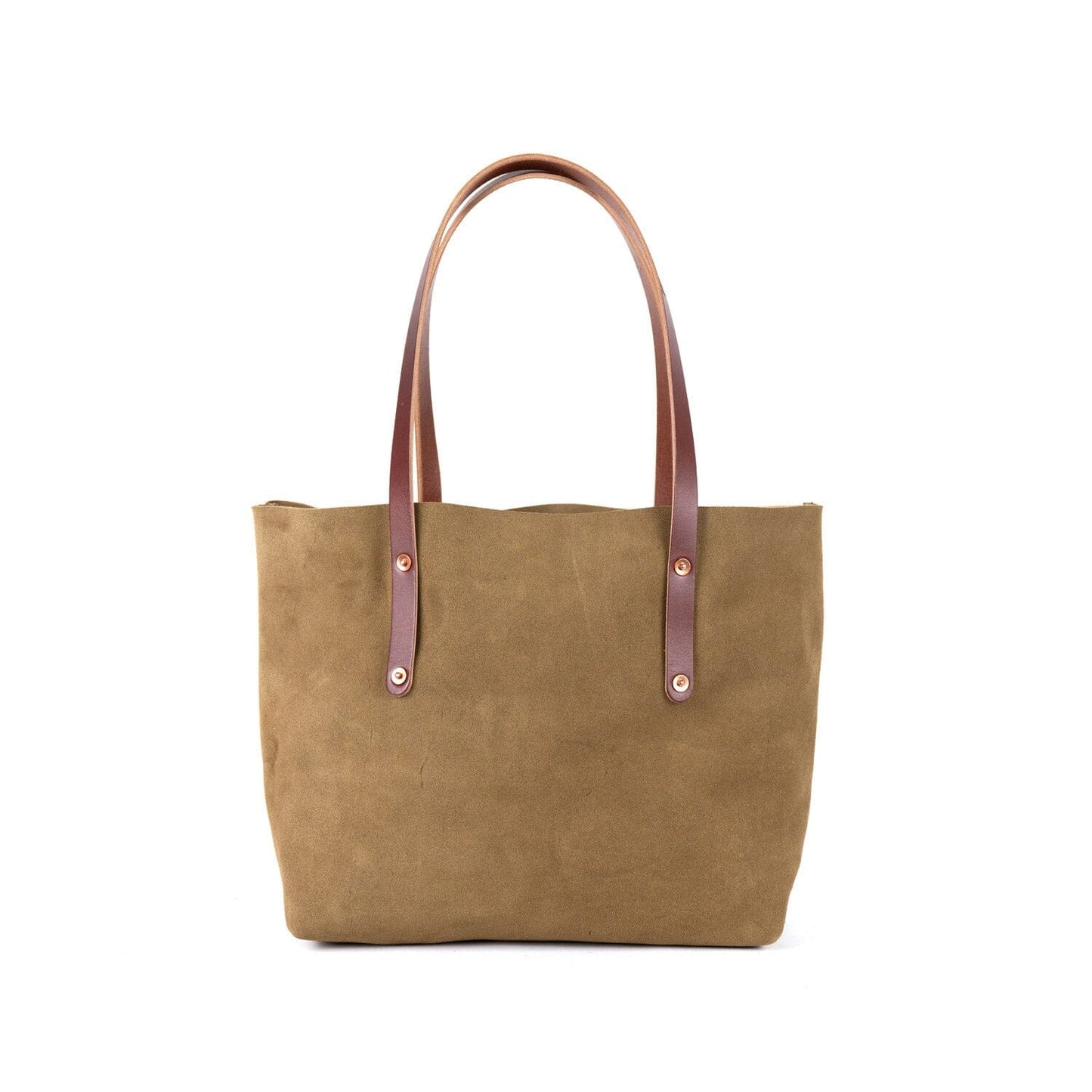 AVERY LEATHER TOTE BAG - MEDIUM - PISTACHIO SUEDE - IN STOCK