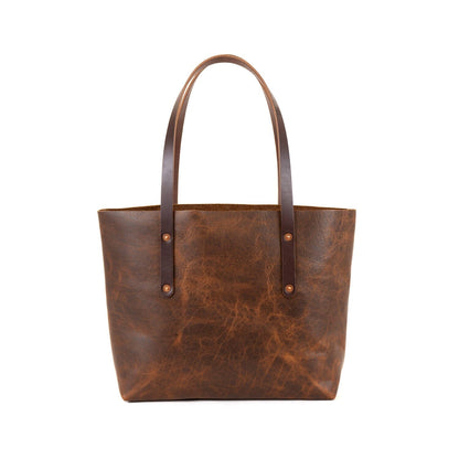 AVERY LEATHER TOTE BAG - SMALL - HICKORY BISON