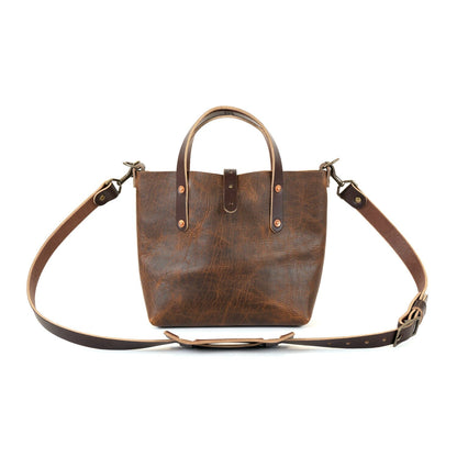 AVERY LEATHER TOTE BAG - MINI CROSSBODY - HICKORY BISON - IN STOCK