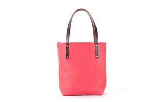 AVERY LEATHER TOTE BAG - SLIM LARGE - PINK