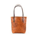 AVERY LEATHER TOTE BAG - SLIM MEDIUM - PEANUT BISON