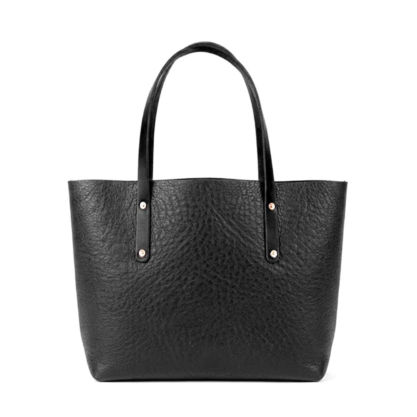 AVERY LEATHER TOTE BAG - LARGE - BLACK