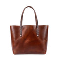 AVERY LEATHER TOTE BAG - LARGE - CHESTNUT