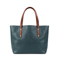 AVERY LEATHER TOTE BAG - LARGE - FOREST GREEN