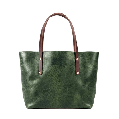 AVERY LEATHER TOTE BAG - LARGE - JADE BISON