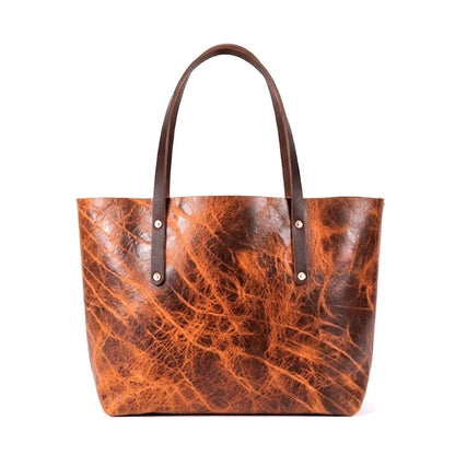 AVERY LEATHER TOTE BAG - LARGE - PEANUT BISON