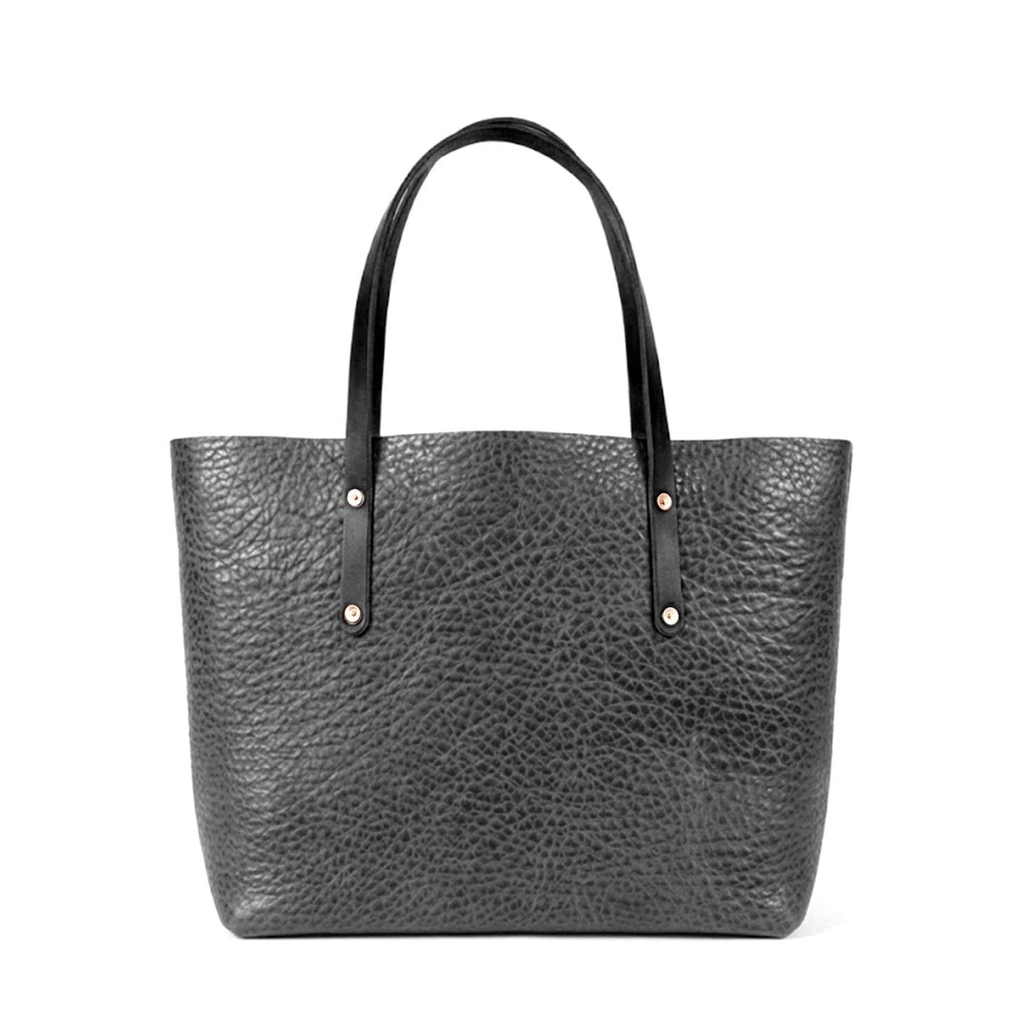 AVERY LEATHER TOTE BAG - LARGE - RAVEN