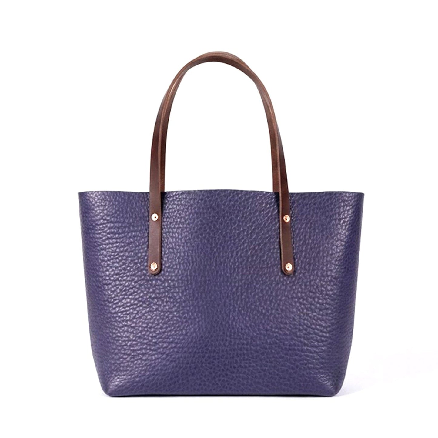 AVERY LEATHER TOTE BAG - LARGE - VIOLET