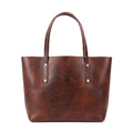 AVERY LEATHER TOTE BAG - LARGE - WHISKY BISON