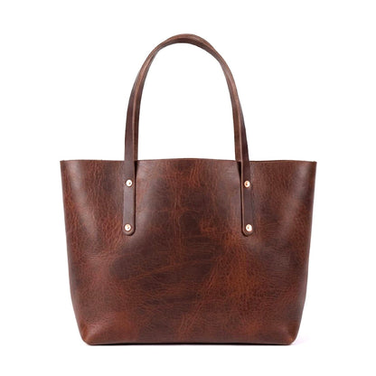 AVERY LEATHER TOTE BAG - LARGE - WHISKY BISON