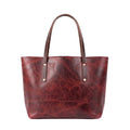 AVERY LEATHER TOTE BAG - LARGE - WINE BISON