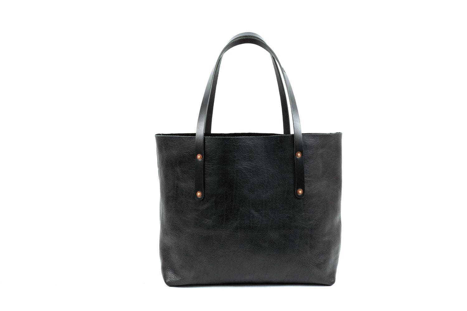 AVERY LEATHER TOTE BAG - LARGE - BLACK BISON (RTS)