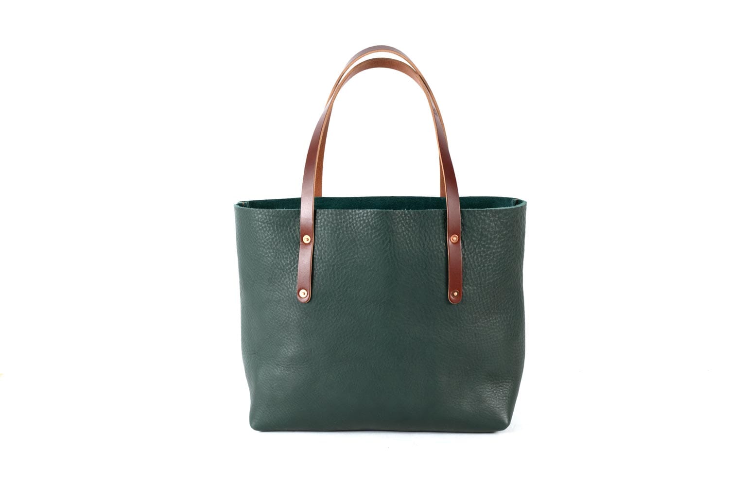 AVERY LEATHER TOTE BAG - LARGE - FOREST GREEN