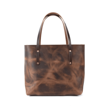 AVERY LEATHER TOTE BAG - LARGE - RUSTIC PECAN