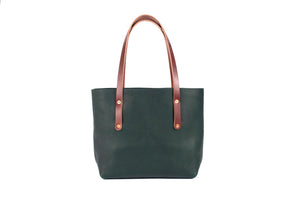 AVERY LEATHER TOTE BAG - MEDIUM - FOREST GREEN