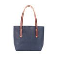 AVERY LEATHER TOTE BAG - MEDIUM - NAVY