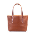 AVERY LEATHER TOTE BAG - MEDIUM - SADDLE