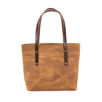 AVERY LEATHER TOTE BAG - MEDIUM - TOBACCO