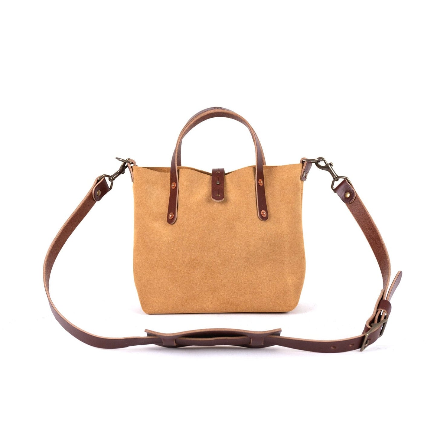 AVERY LEATHER TOTE BAG - MINI CROSSBODY - DESERT SUEDE