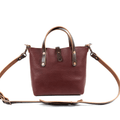 AVERY LEATHER TOTE BAG - MINI CROSSBODY - MERLOT