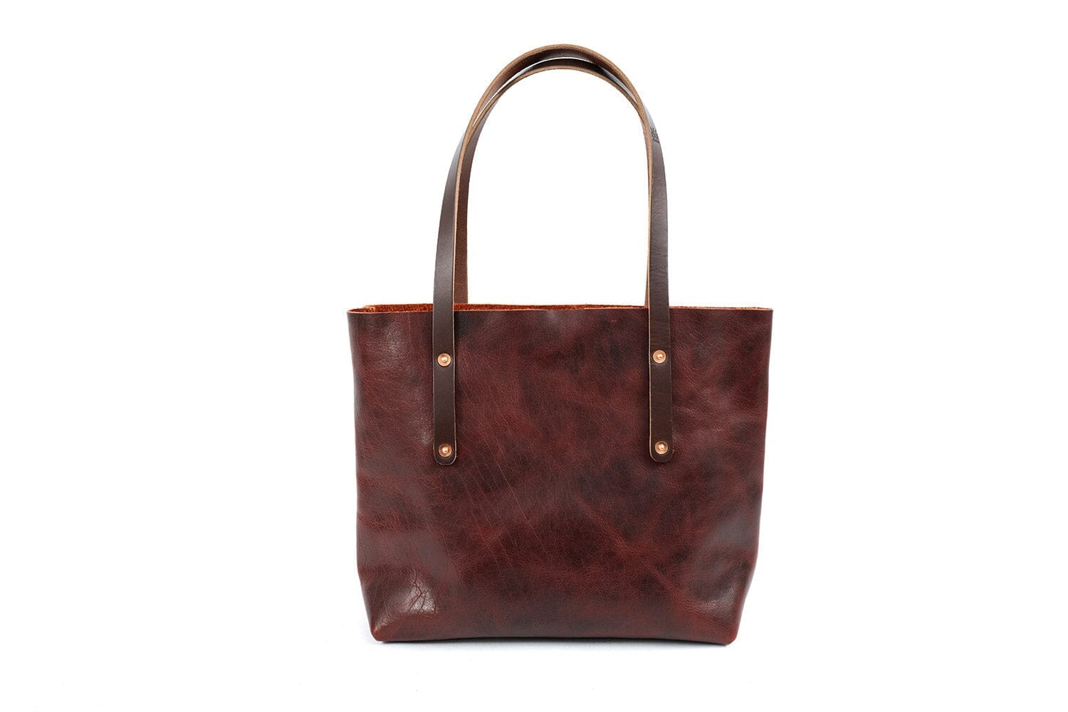 AVERY LEATHER TOTE BAG - SMALL - REDWOOD BISON (RTS)