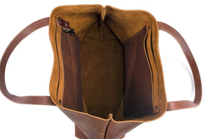 AVERY LEATHER TOTE BAG - MEDIUM - PINE GREEN BISON