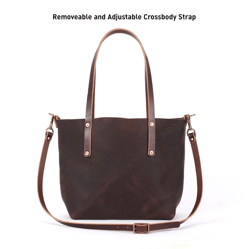 AVERY LEATHER TOTE BAG - MEDIUM - WHISKY BISON