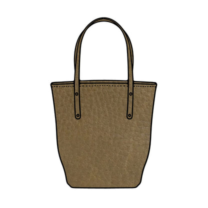AVERY LEATHER TOTE BAG - SLIM LARGE - OLIVE
