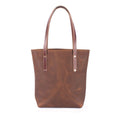 AVERY LEATHER TOTE BAG - SLIM MEDIUM - OLIVE