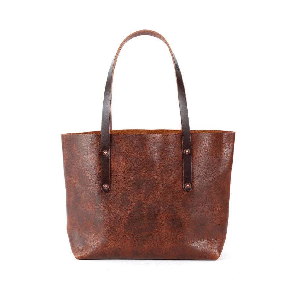 AVERY LEATHER TOTE BAG - MEDIUM - WHISKY BISON
