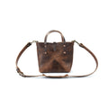 AVERY LEATHER TOTE BAG - MINI CROSSBODY - RUSTIC PECAN
