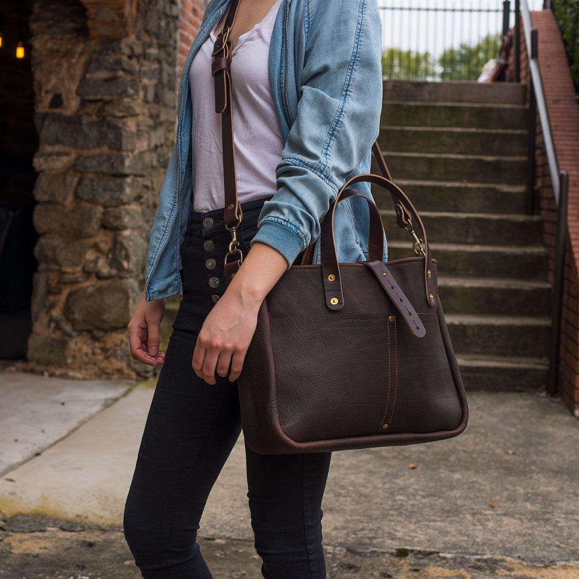 BUCHANAN LEATHER TOTE BAG AND BRIEFCASE