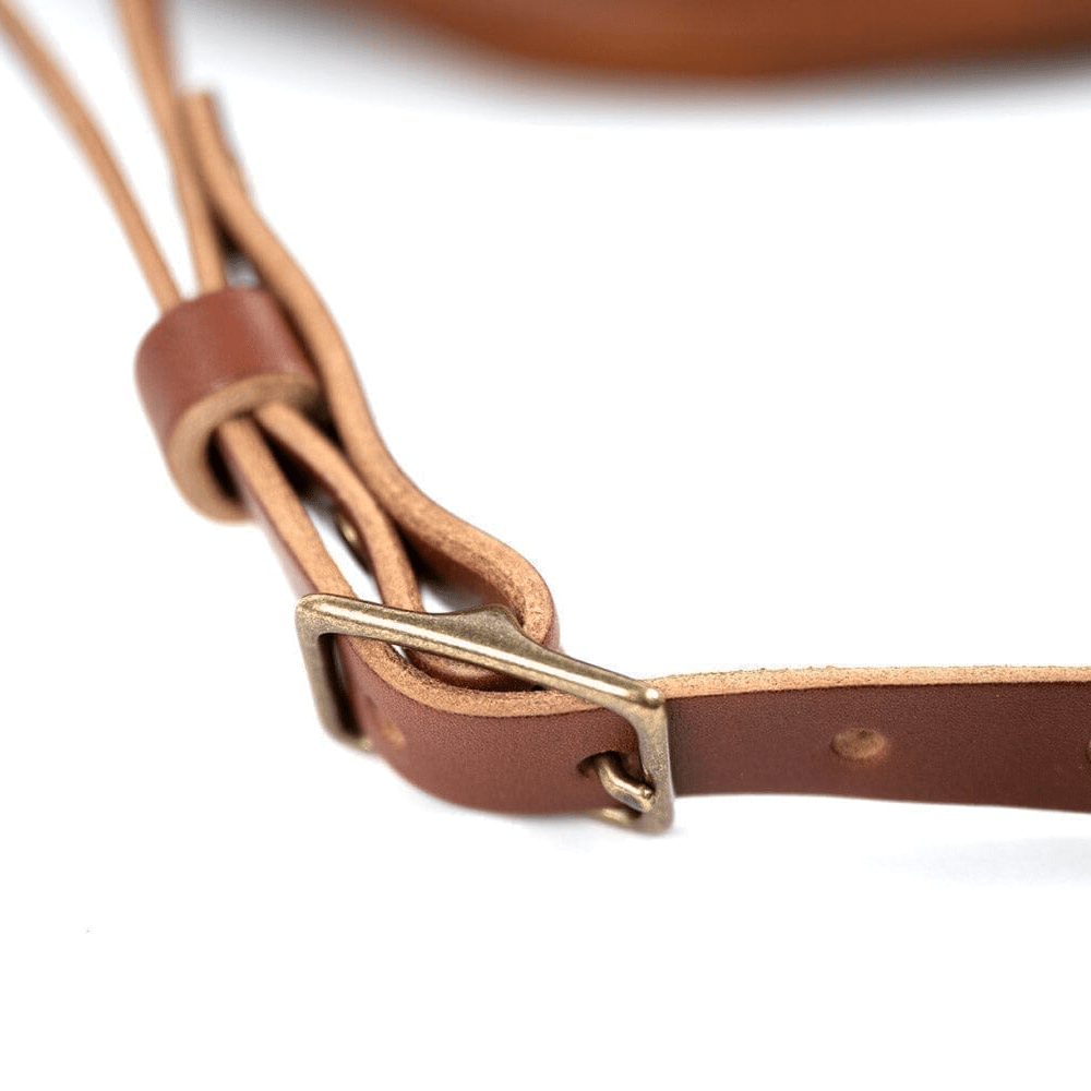 LEATHER BUCKET BAG - LARGE - TOBACCO
