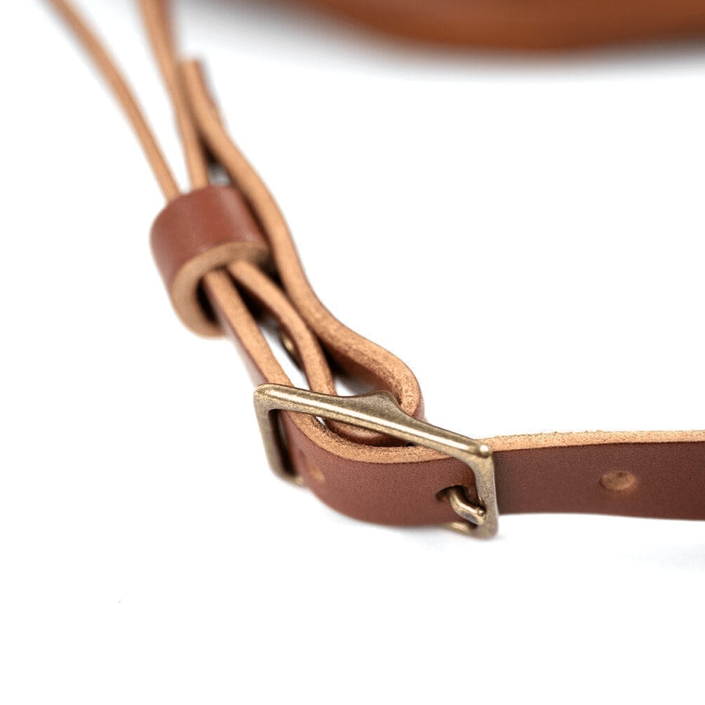 LEATHER BUCKET BAG - SMALL - TOBACCO