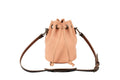 LEATHER BUCKET BAG - MEDIUM - PEACH FUZZ