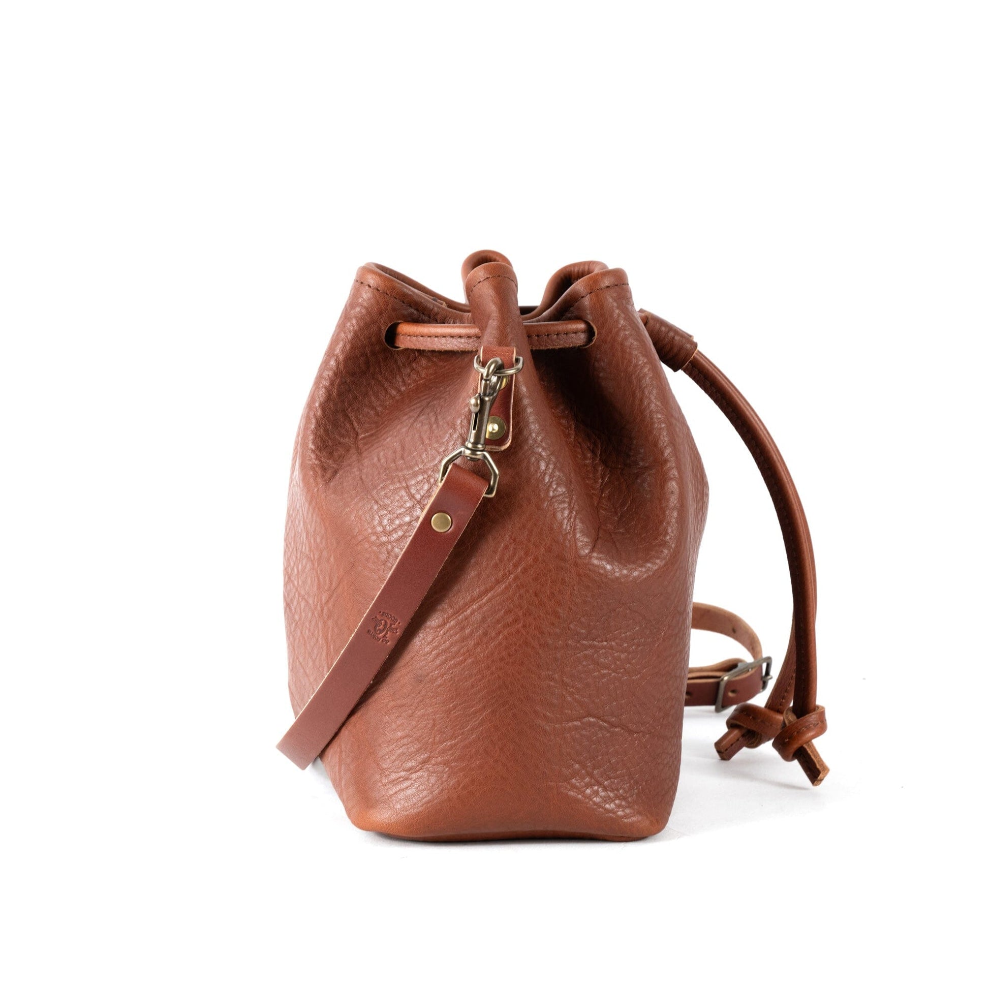 baggu leather backpack saddle ABBY LEATHER BUCKET BAG