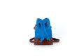 LEATHER BUCKET BAG - SMALL - OCEAN BLUE - IN STOCK - FINAL SALE