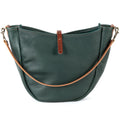 CELESTE LEATHER HOBO BAG - LARGE - FOREST GREEN