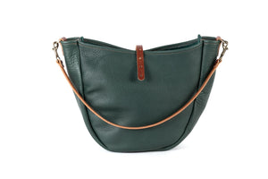 Celeste Leather Hobo Bag - Large - Forest Green