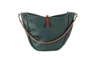 Celeste Leather Hobo Bag - Large - Forest Green (RTS)