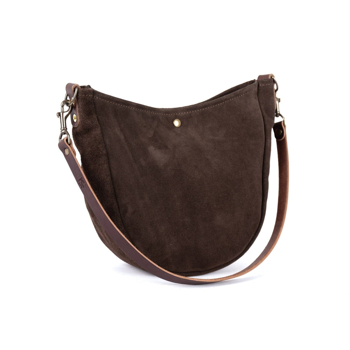 CELESTE LEATHER HOBO BAG - CHOCOLATE SUEDE