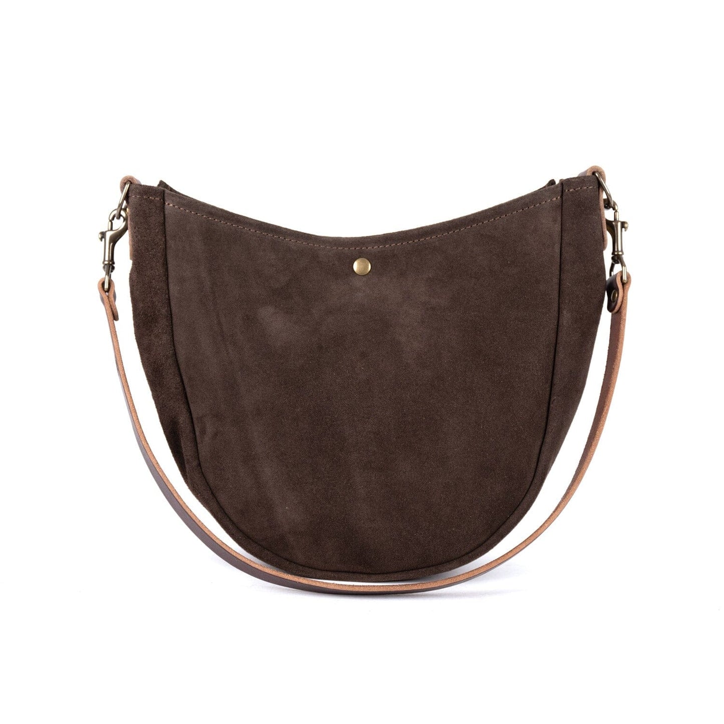 CELESTE LEATHER HOBO BAG - CHOCOLATE SUEDE